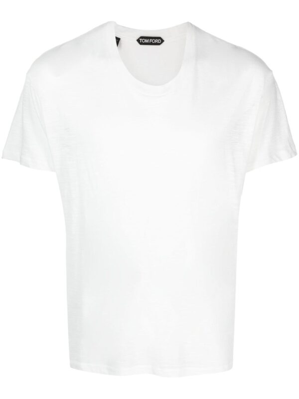 crew-neck cotton-blend T-shirt