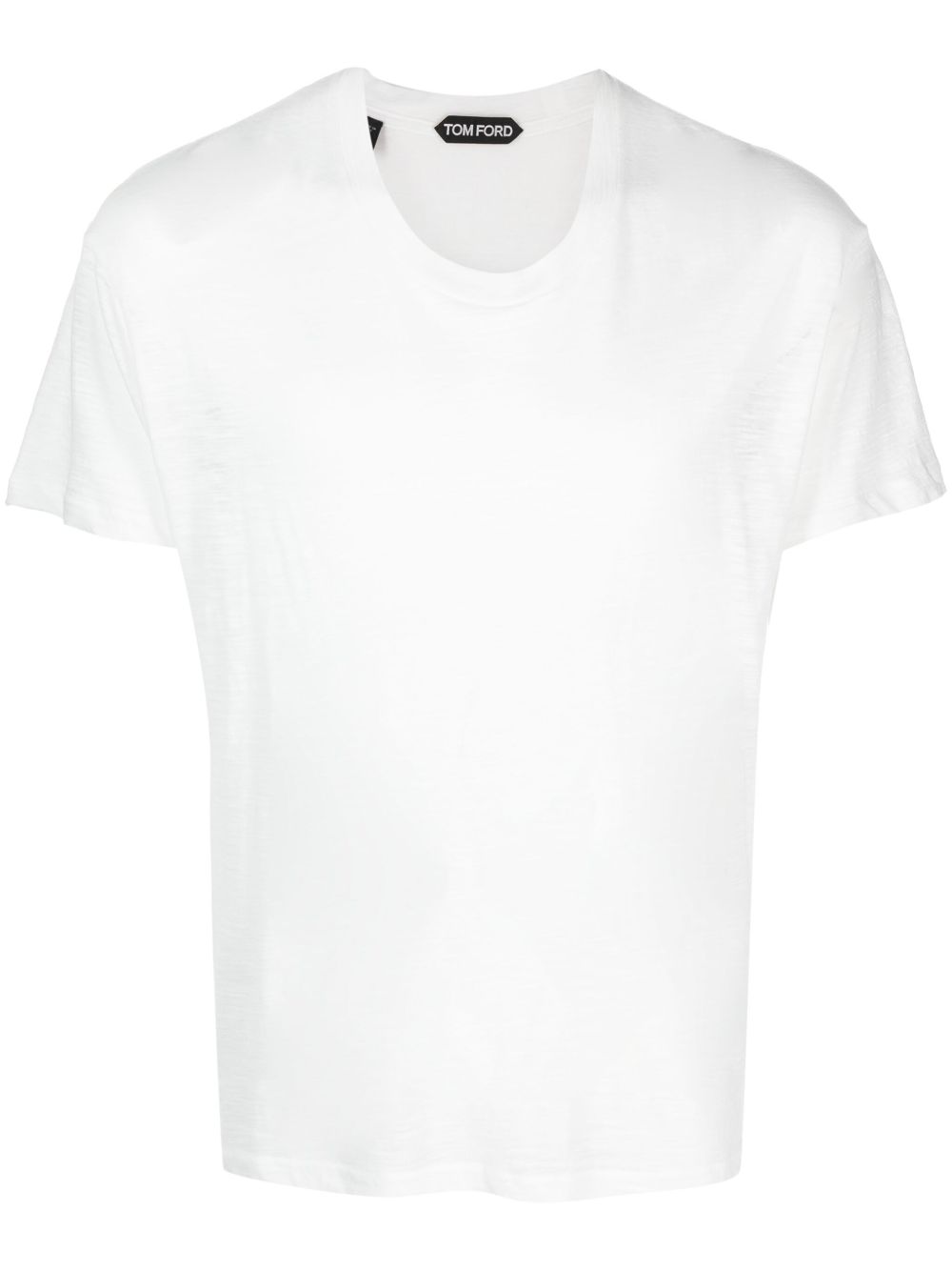 crew-neck cotton-blend T-shirt