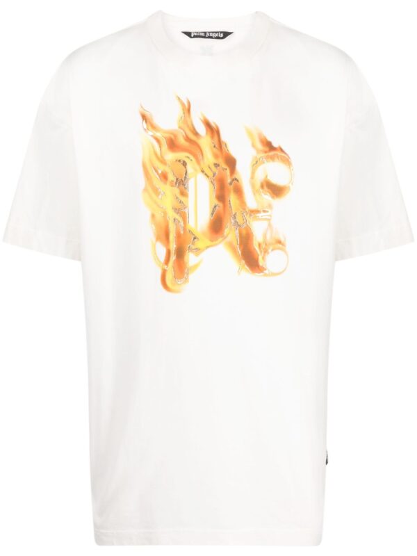Burning monogram-print T-shirt