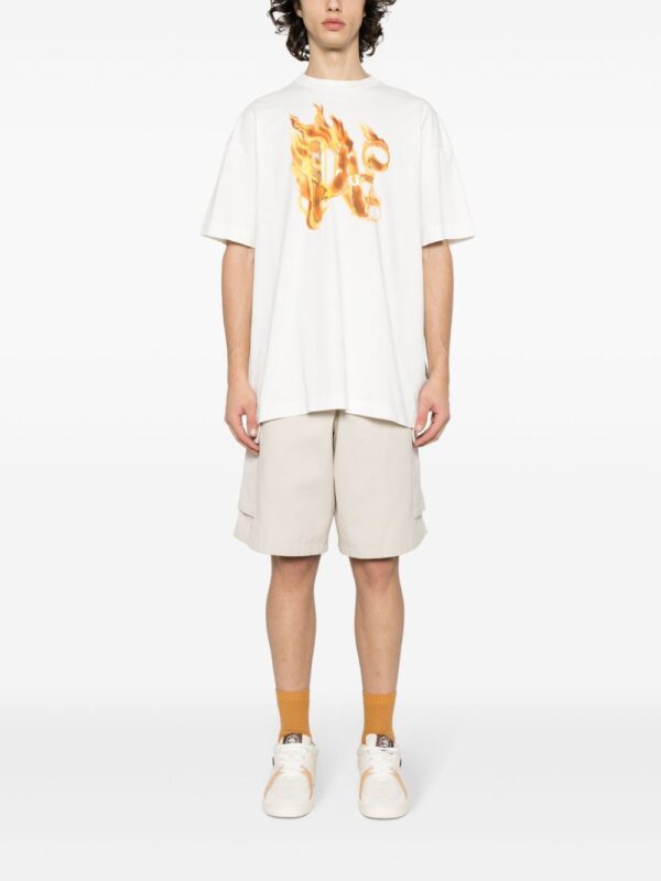⁦Burning monogram-print T-shirt⁩ - الصورة ⁦4⁩