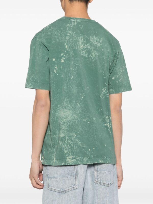 ⁦bleached-effect organic cotton T-shirt⁩ - الصورة ⁦2⁩