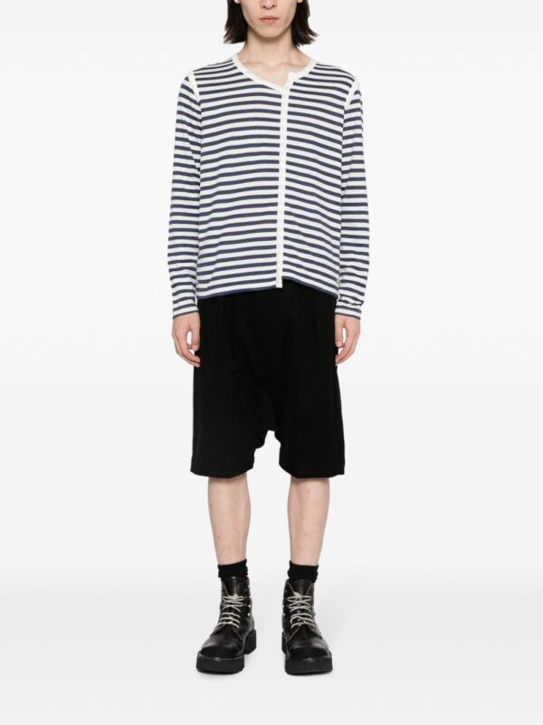 ⁦asymmetric striped T-shirt⁩ - الصورة ⁦4⁩