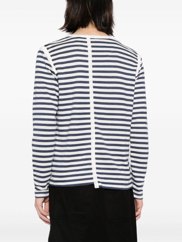 ⁦asymmetric striped T-shirt⁩ - الصورة ⁦2⁩