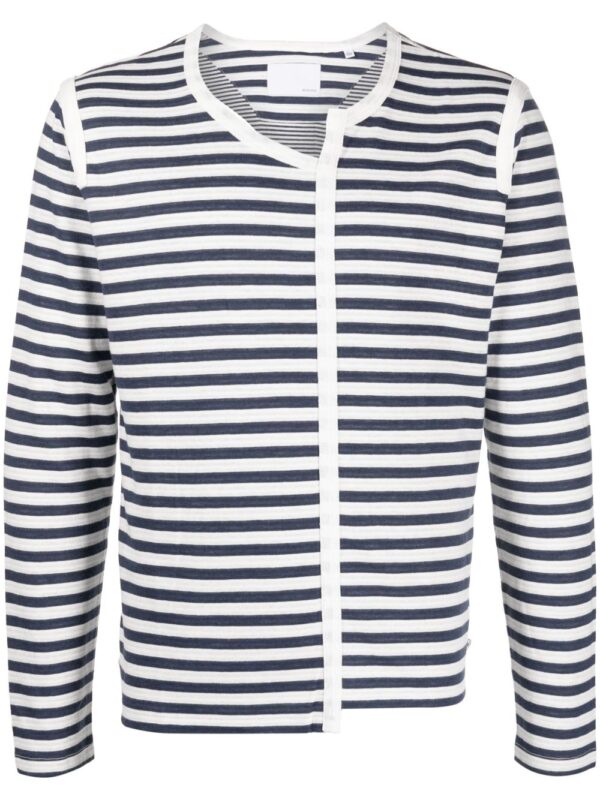 asymmetric striped T-shirt