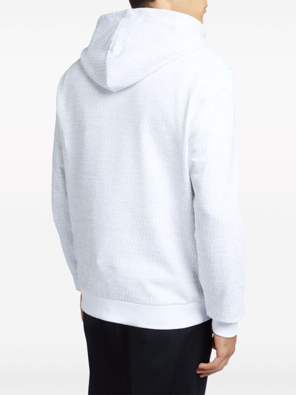 ⁦logo-print cotton hoodie⁩ - الصورة ⁦2⁩