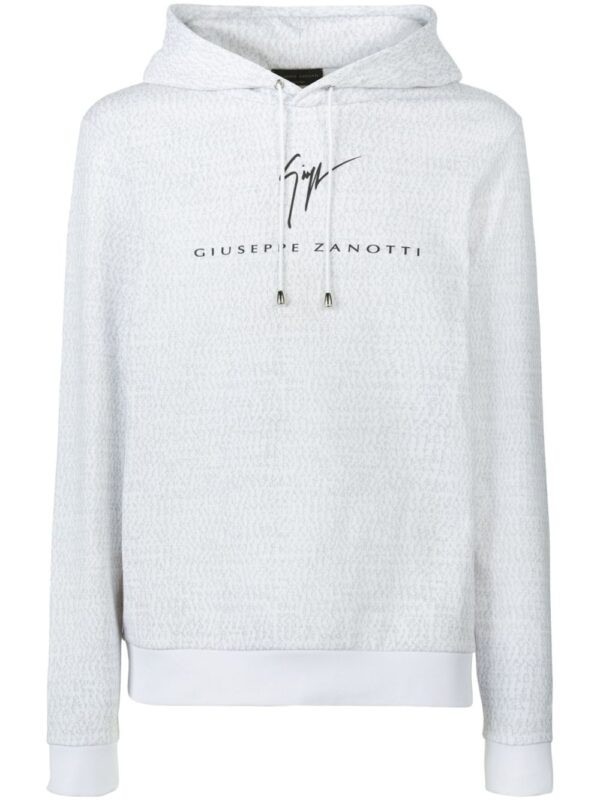 logo-print cotton hoodie