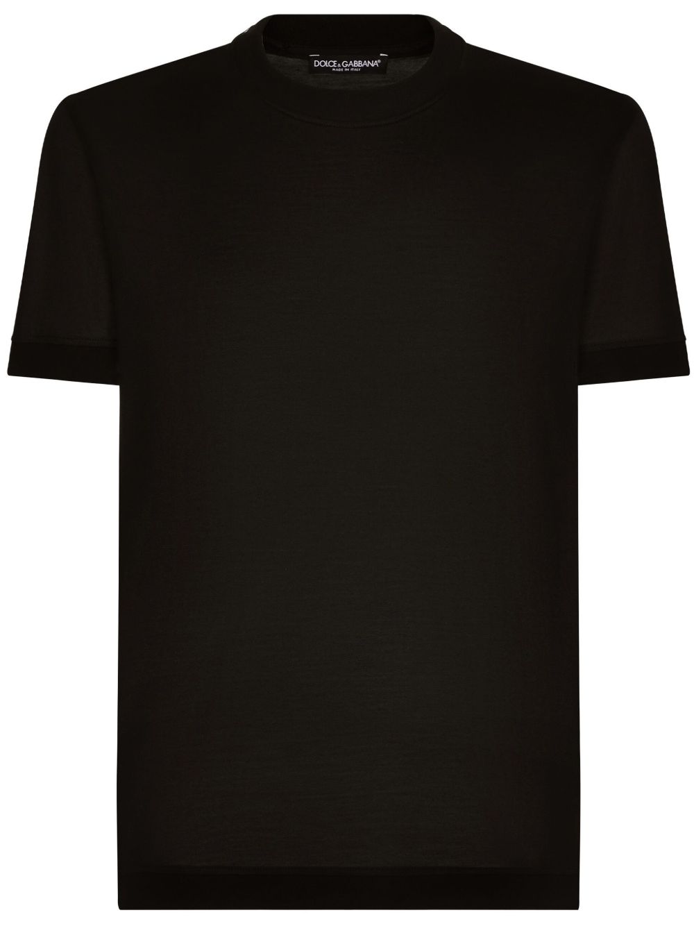 crew-neck silk T-shirt