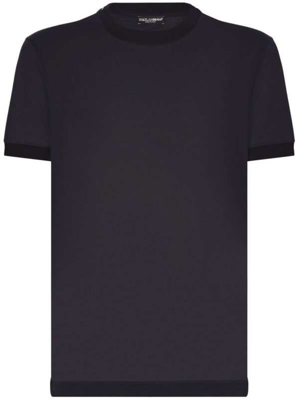 crew-neck silk T-shirt
