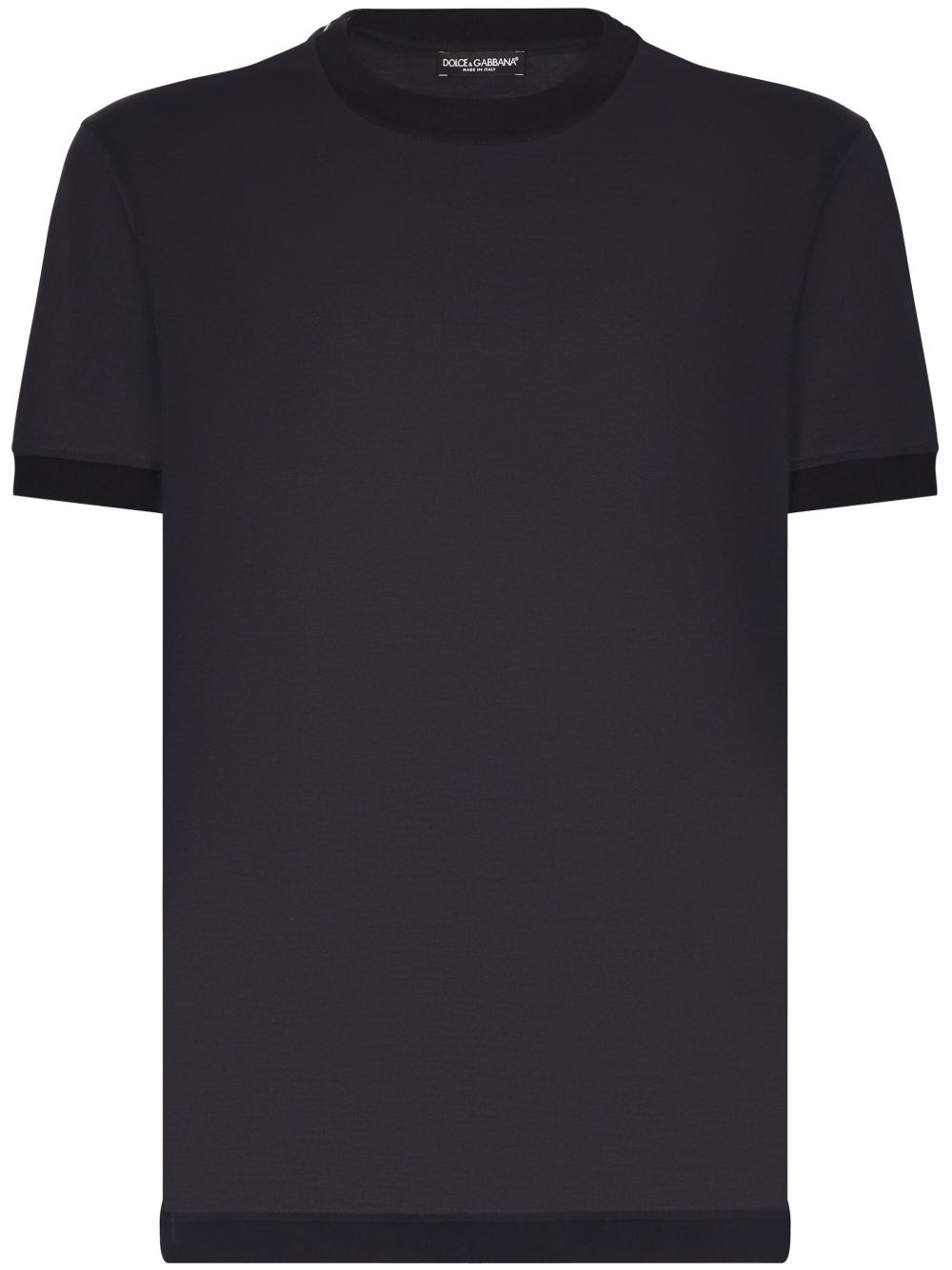 crew-neck silk T-shirt