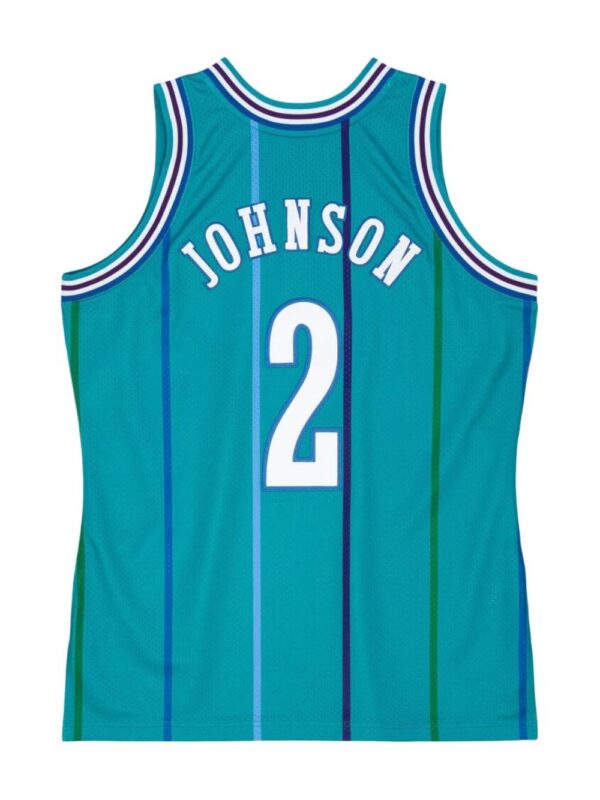 ⁦"NBA Charlotte Hornets 92 Larry Johnson" authentic road jersey⁩ - الصورة ⁦3⁩