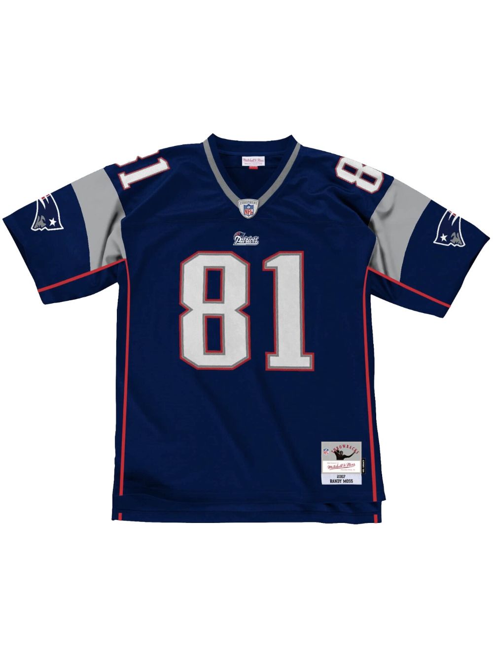 “NFL New England Patriots 07 Randy Moss” football jersey