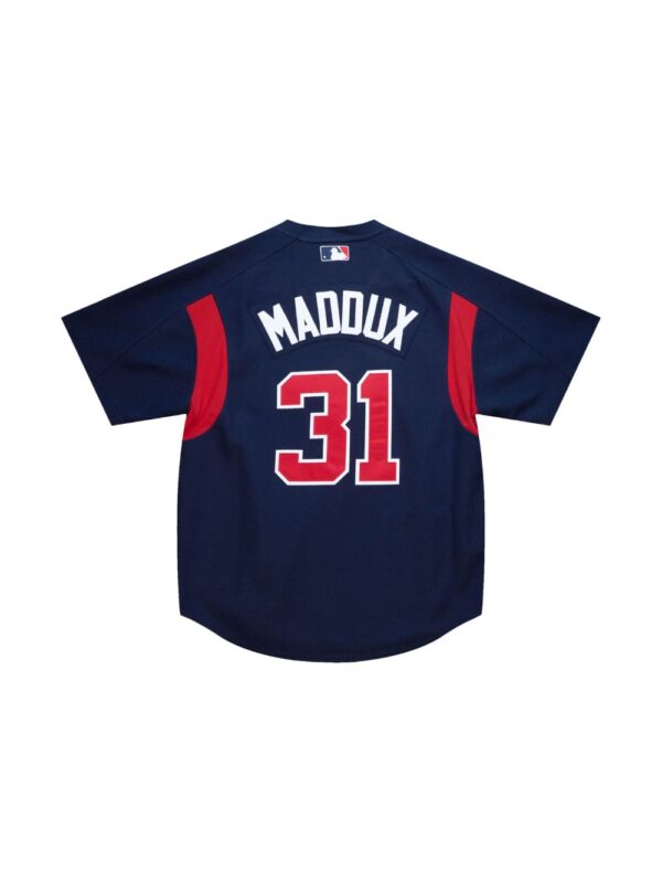 ⁦"MLB Atlanta Braves 2003 Greg Maddux" batting practice jersey⁩ - الصورة ⁦3⁩