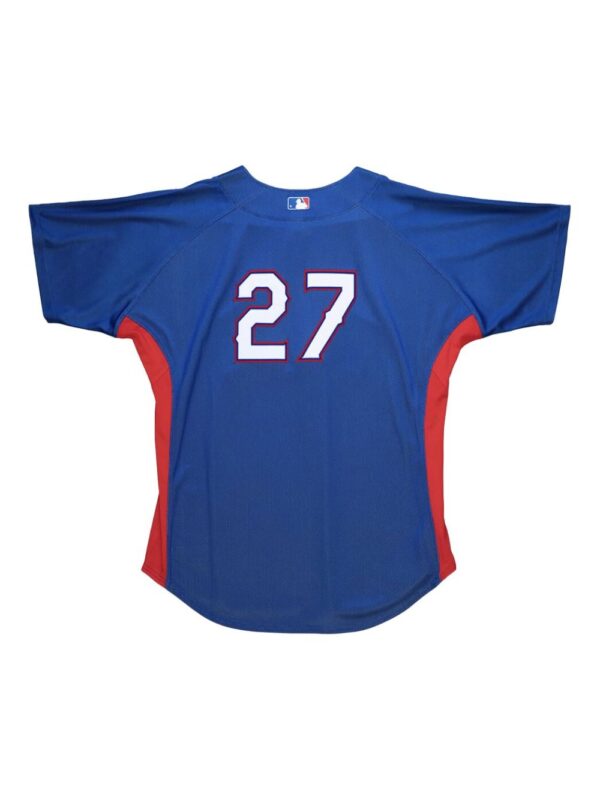 ⁦"MLB Texas Rangers 2010 Vladimir Guerrero" Batting Practice jersey T-shirt⁩ - الصورة ⁦2⁩