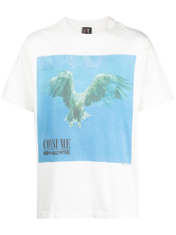 Consume graphic-print cotton T-shirt