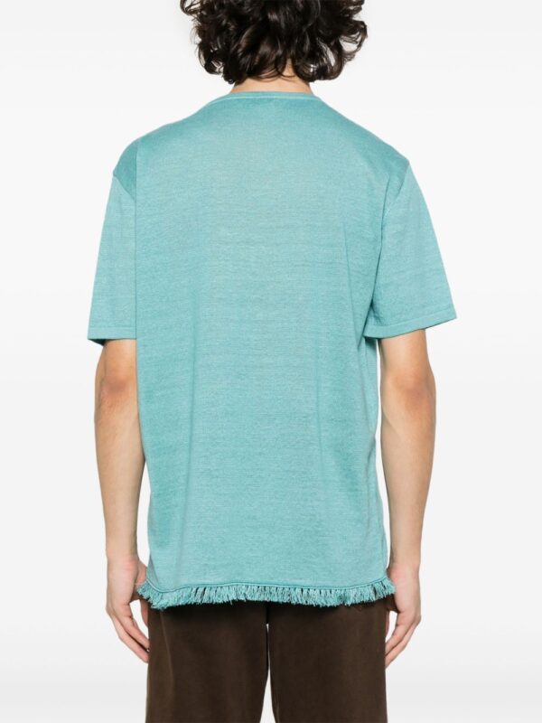 ⁦fine-knit linen T-shirt⁩ - الصورة ⁦2⁩