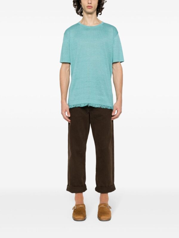 ⁦fine-knit linen T-shirt⁩ - الصورة ⁦4⁩