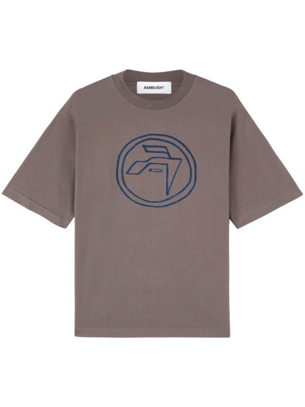 emblem-print organic-cotton T-shirt