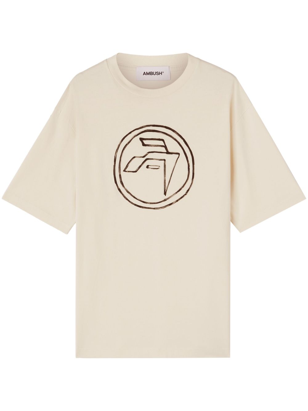 emblem-print organic-cotton T-shirt