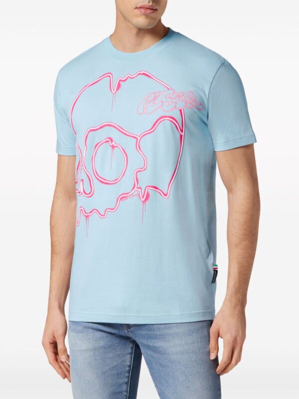 ⁦Dripping Skull graphic-print T-shirt⁩ - الصورة ⁦4⁩