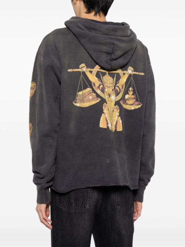 ⁦graphic-print cotton hoodie⁩ - الصورة ⁦2⁩