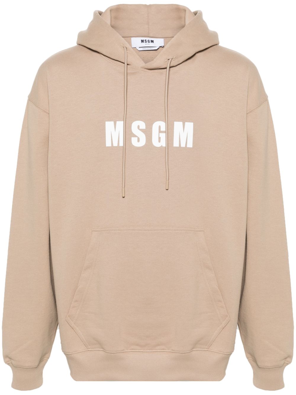 logo-print cotton hoodie