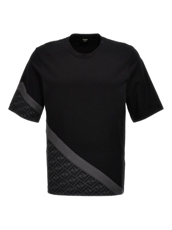 Diagonal FF-printed cotton T-shirt