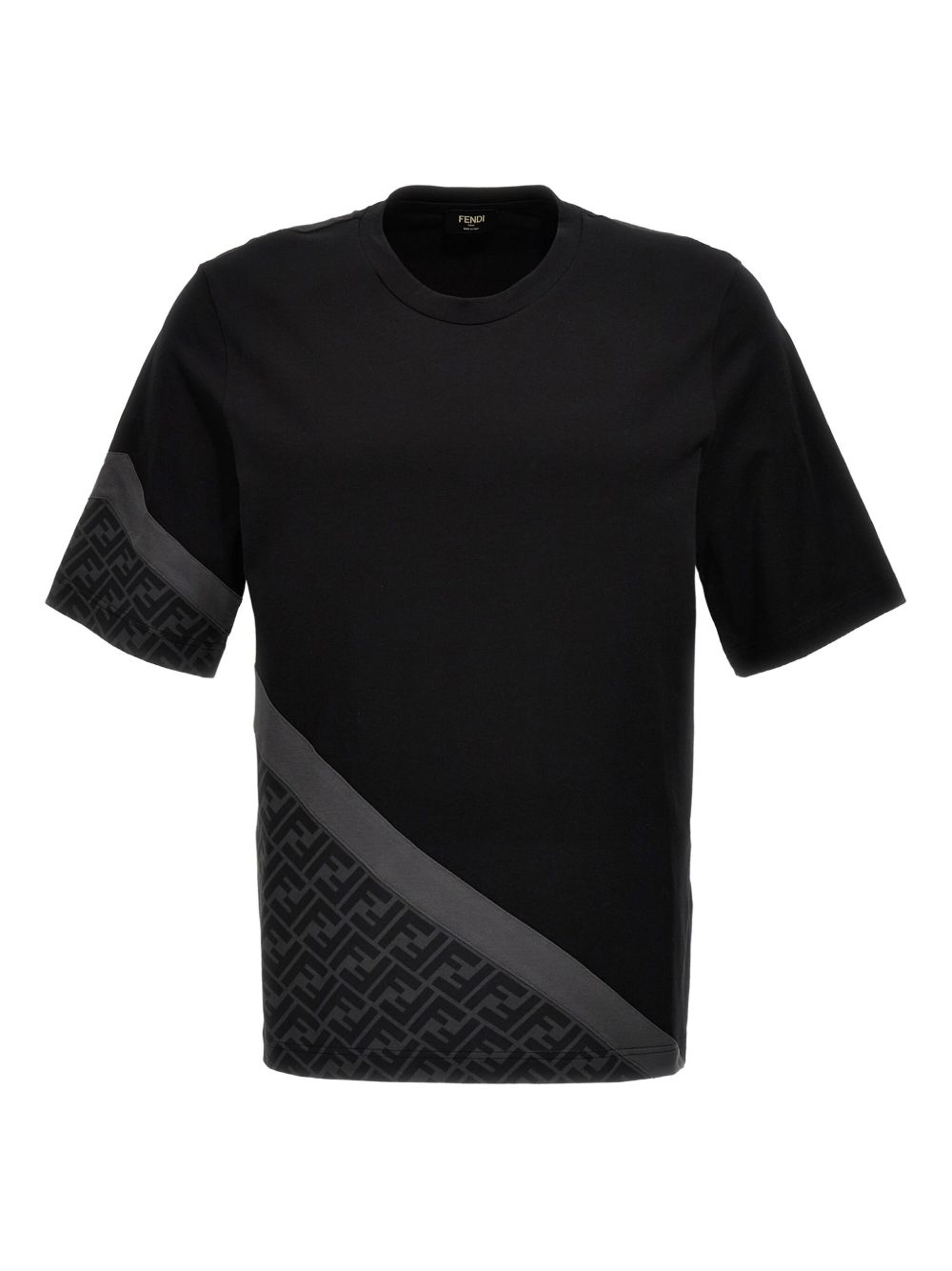 Diagonal FF-printed cotton T-shirt