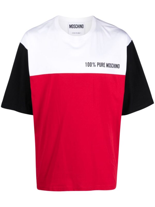 colour-block organic-cotton T-shirt
