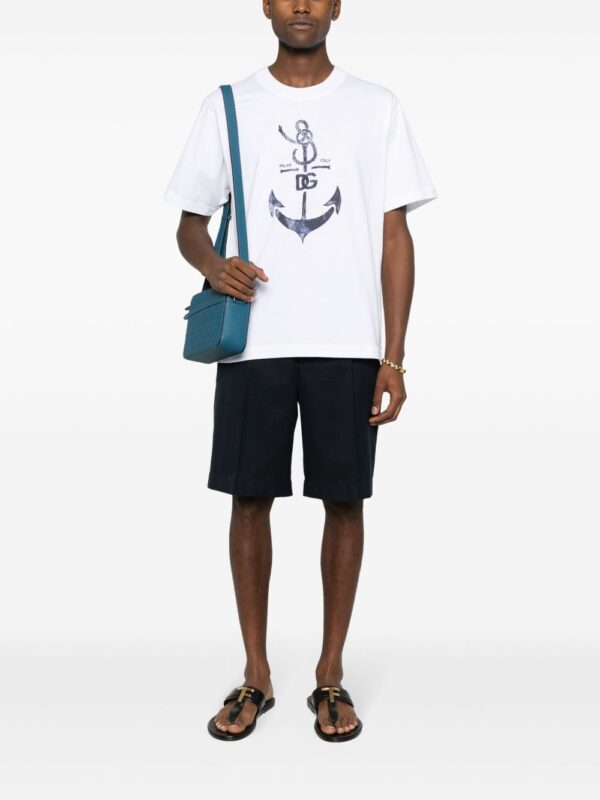 ⁦anchor-print cotton T-shirt⁩ - الصورة ⁦3⁩