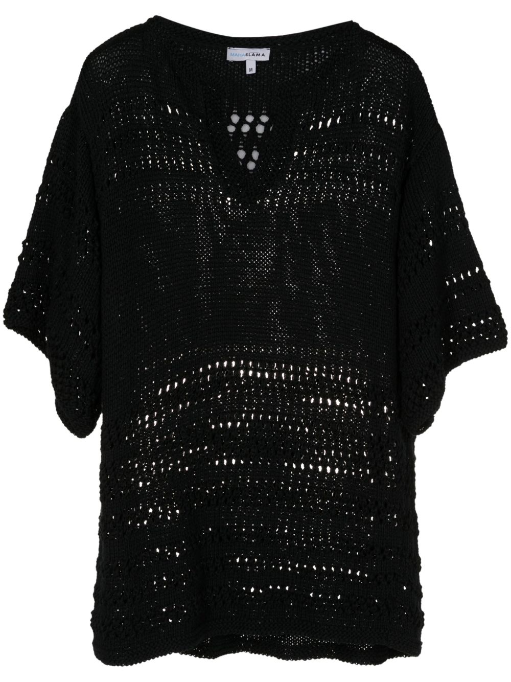crochet-knit T-shirt