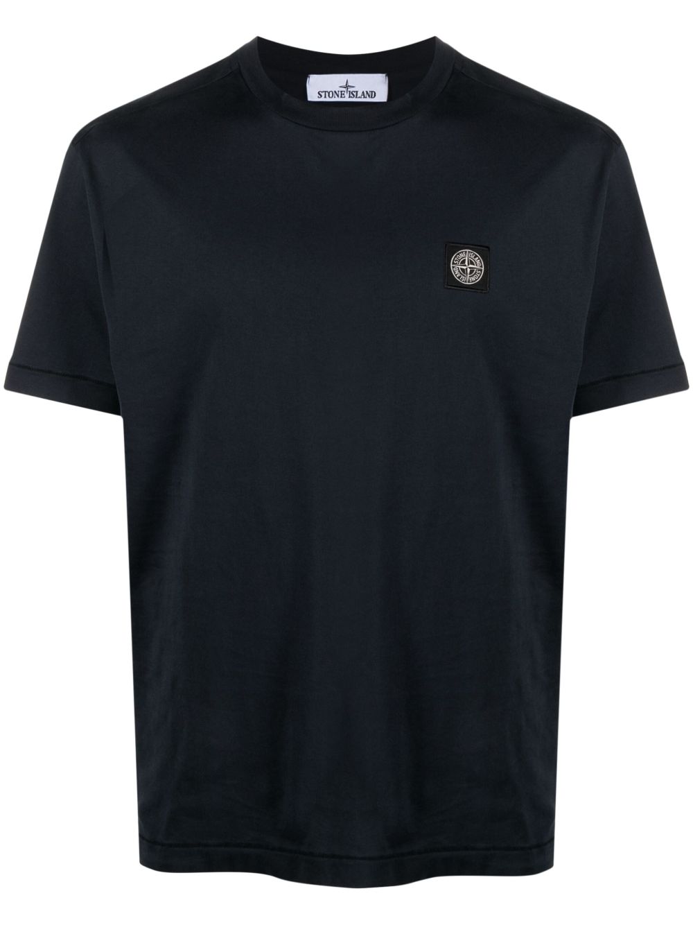 Compass-patch cotton T-shirt