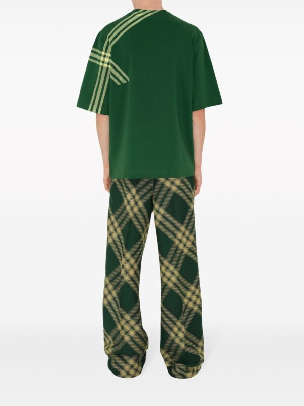 ⁦check-print cotton T-shirt⁩ - الصورة ⁦2⁩