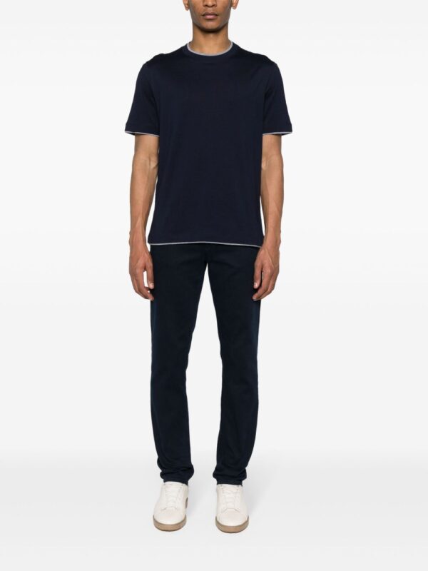 ⁦faux-layered cotton T-shirt⁩ - الصورة ⁦3⁩