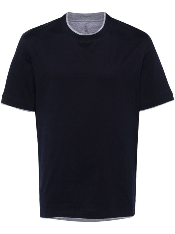 faux-layered cotton T-shirt