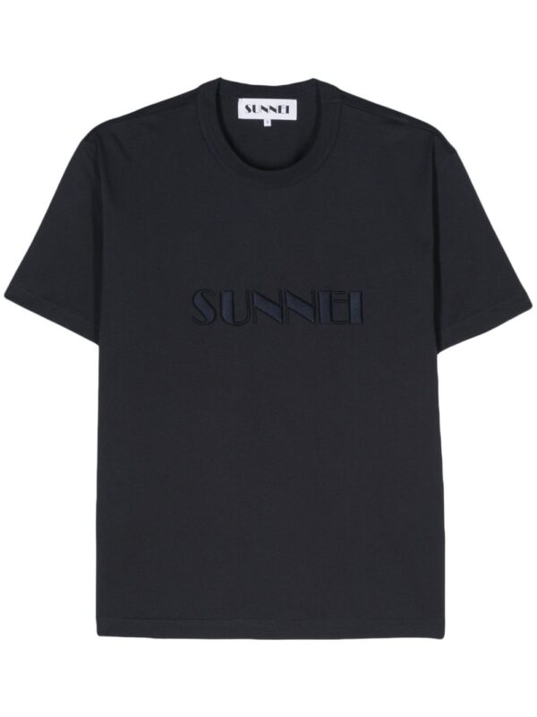 embroidered-logo organic-cotton T-shirt