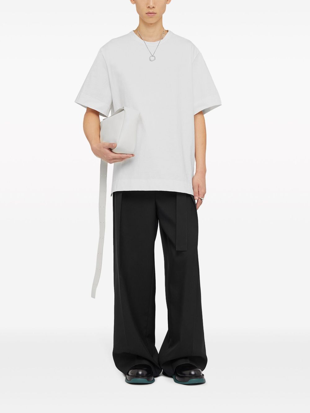 crew-neck stretch-cotton T-shirt