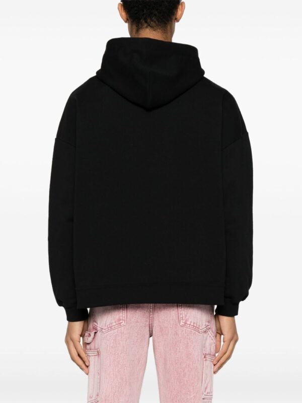 ⁦logo-embroidered hoodie⁩ - الصورة ⁦2⁩