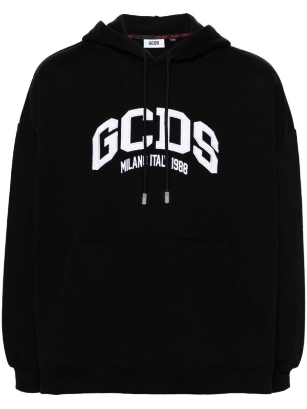 logo-embroidered hoodie