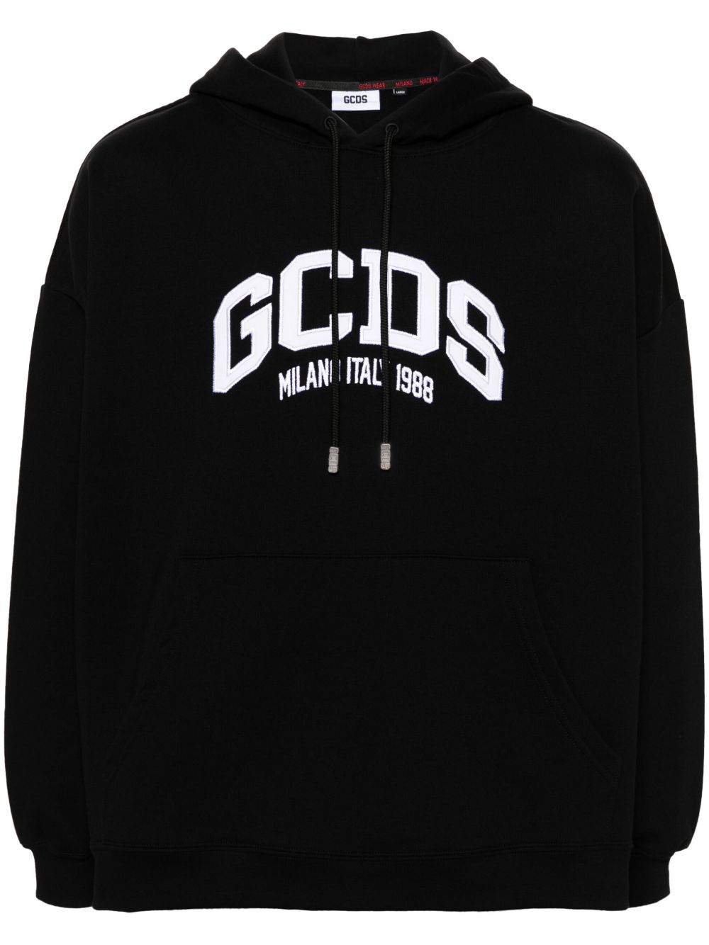 logo-embroidered hoodie