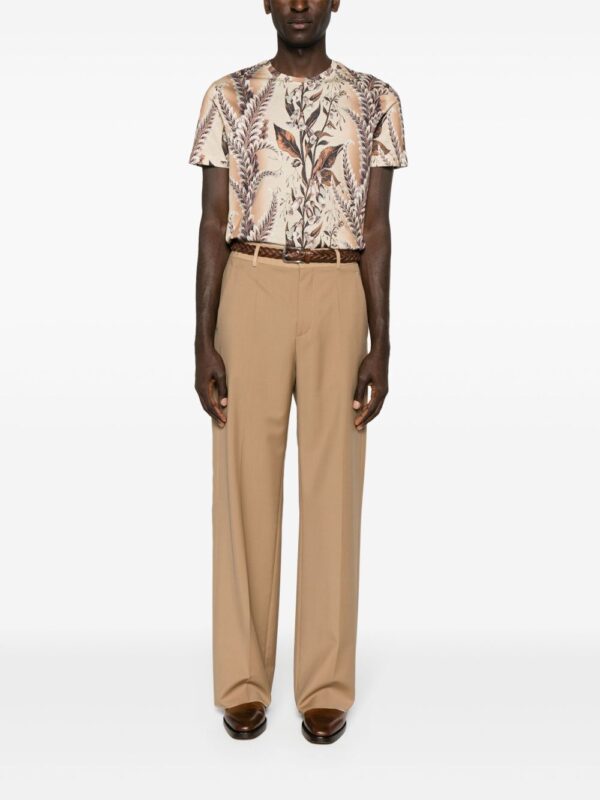 ⁦botanical-print cotton T-shirt⁩ - الصورة ⁦2⁩