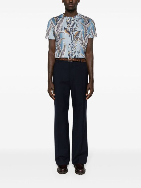 ⁦botanical-print cotton T-shirt⁩ - الصورة ⁦4⁩