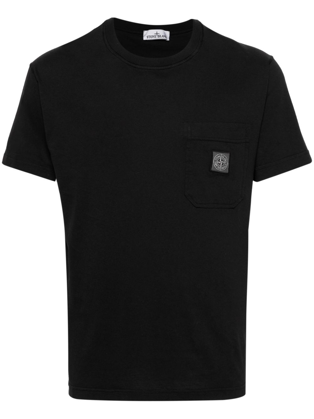 Compass-patch cotton T-shirt