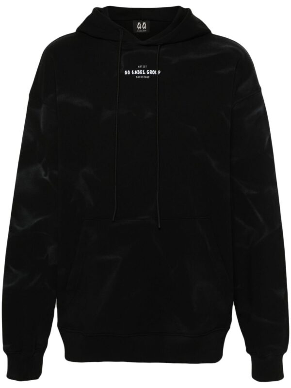 logo-print faded-effect hoodie