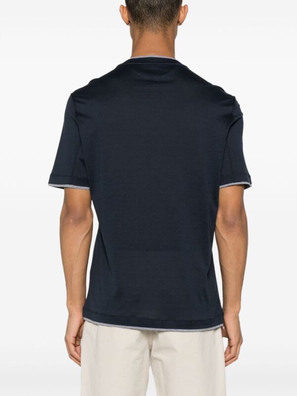 ⁦contrast-trim T-shirt⁩ - الصورة ⁦2⁩