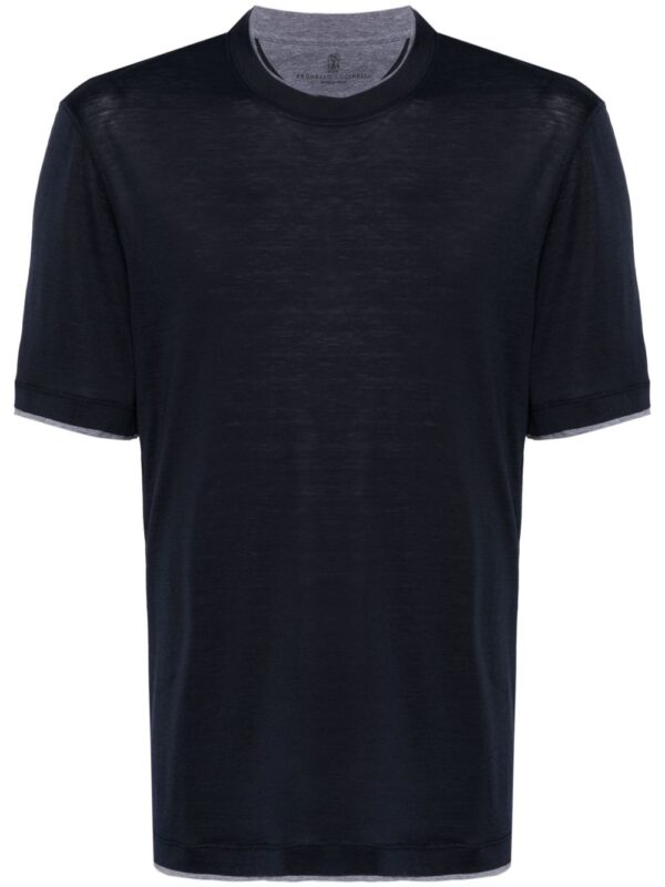 contrast-trim T-shirt