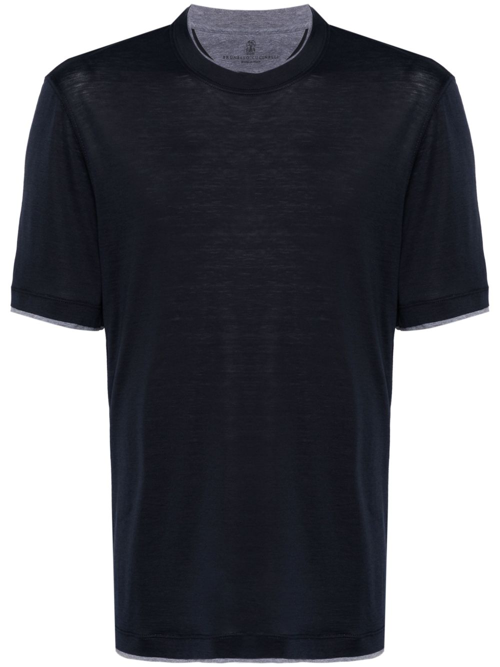 contrast-trim T-shirt