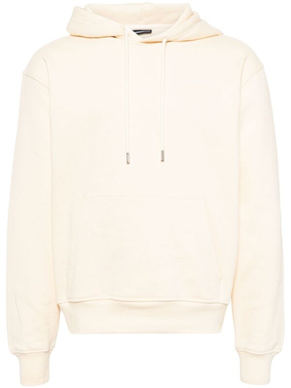 logo-embroidered cotton hoodie