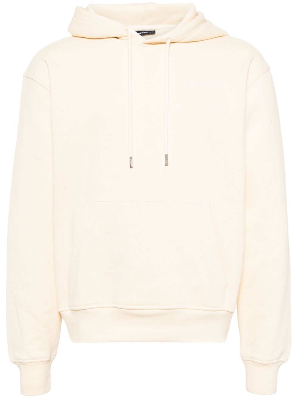 logo-embroidered cotton hoodie