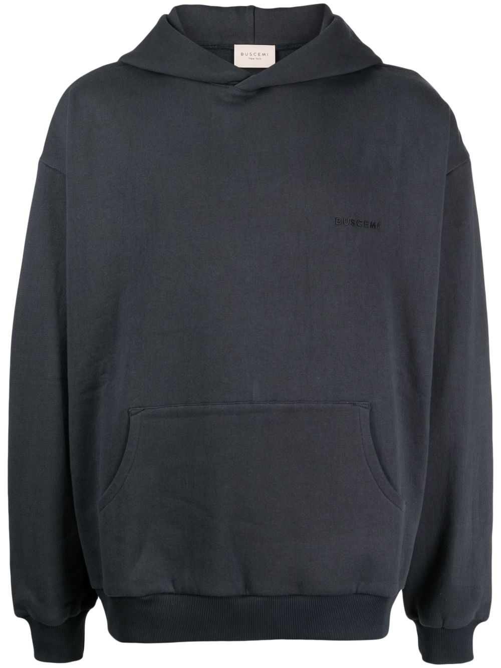 logo-plaque cotton hoodie