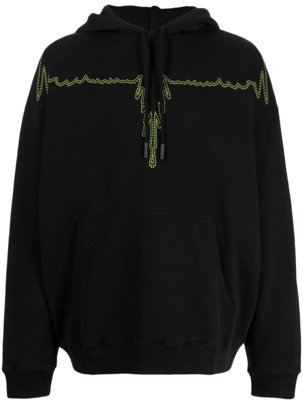 stitch wings cotton hoodie